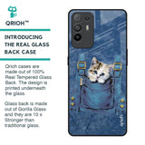 Kitty In Pocket Glass Case For Oppo F19 Pro Plus