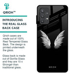 White Angel Wings Glass Case for Samsung Galaxy A72