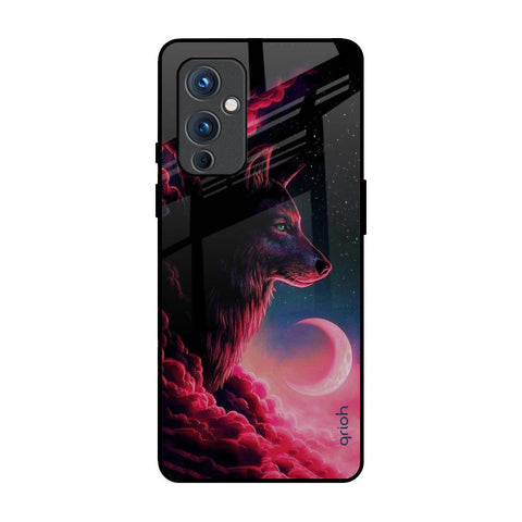 Moon Wolf OnePlus 9 Glass Back Cover Online