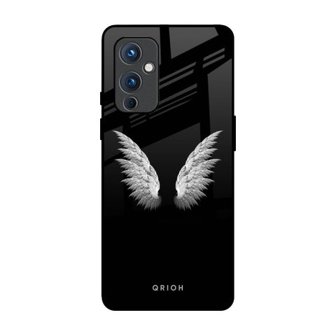 White Angel Wings OnePlus 9 Glass Back Cover Online