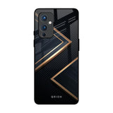 Sleek Golden & Navy OnePlus 9 Glass Back Cover Online