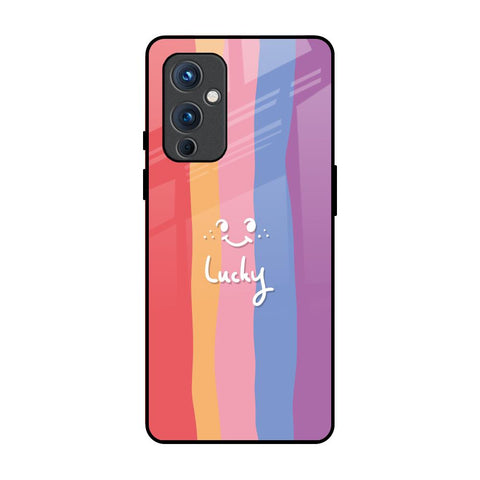 Lucky Abstract OnePlus 9 Glass Back Cover Online