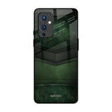 Green Leather OnePlus 9 Glass Back Cover Online