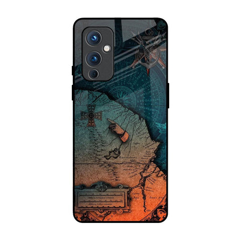 Geographical Map OnePlus 9 Glass Back Cover Online