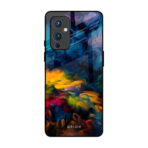 Multicolor Oil Painting OnePlus 9 Glass Back Cover Online