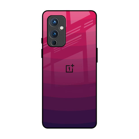 Wavy Pink Pattern OnePlus 9 Glass Back Cover Online