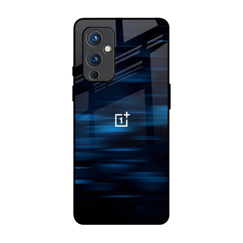 Blue Rough Abstract OnePlus 9 Glass Back Cover Online