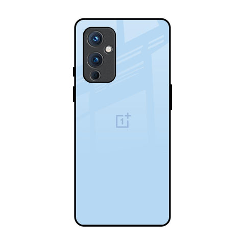 Pastel Sky Blue OnePlus 9 Glass Back Cover Online