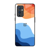 Wavy Color Pattern OnePlus 9 Glass Back Cover Online