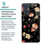 Black Spring Floral Glass Case for OnePlus 9