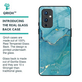 Blue Golden Glitter Glass Case for OnePlus 9