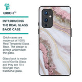 Pink & Gold Gllitter Marble Glass Case for OnePlus 9