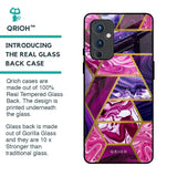 Electroplated Geometric Marble Glass Case for OnePlus 9