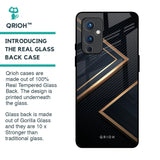 Sleek Golden & Navy Glass Case for OnePlus 9