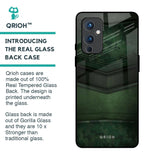 Green Leather Glass Case for OnePlus 9