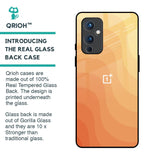 Orange Curve Pattern Glass Case for OnePlus 9