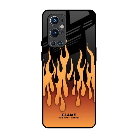 Fire Flame OnePlus 9 Pro Glass Back Cover Online
