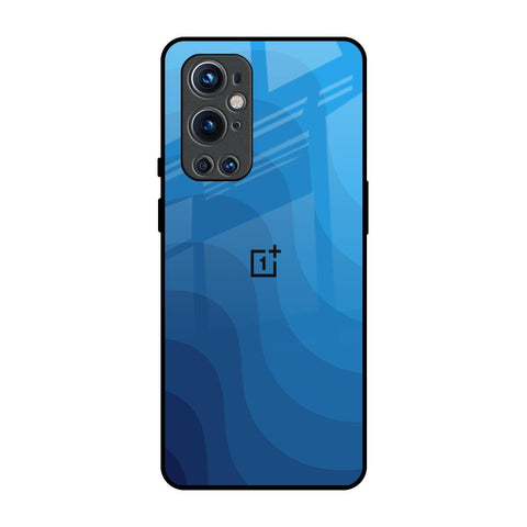 Blue Wave Abstract OnePlus 9 Pro Glass Back Cover Online