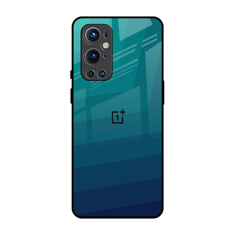Green Triangle Pattern OnePlus 9 Pro Glass Back Cover Online
