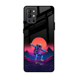 Retro Astronaut OnePlus 9R Glass Back Cover Online