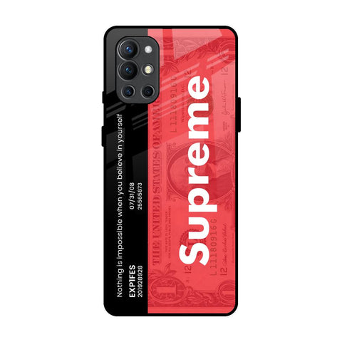 Supreme Ticket OnePlus 9R Glass Back Cover Online