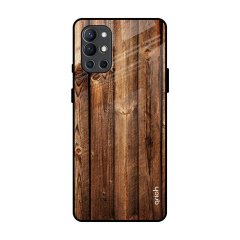 Timber Printed OnePlus 9R Glass Back Cover Online