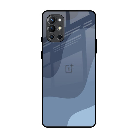 Navy Blue Ombre OnePlus 9R Glass Back Cover Online