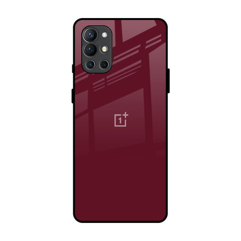 Classic Burgundy OnePlus 9R Glass Back Cover Online