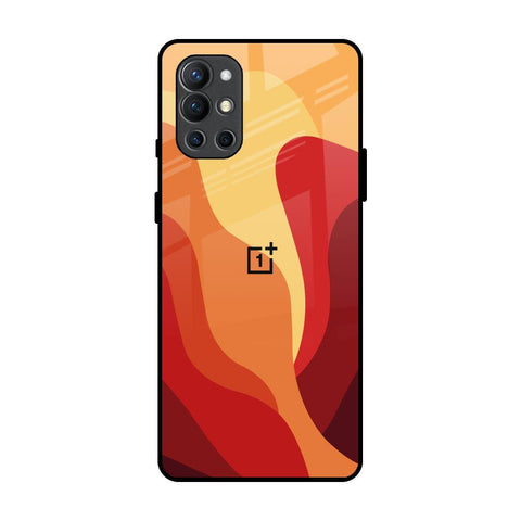 Magma Color Pattern OnePlus 9R Glass Back Cover Online