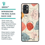 Abstract Faces Glass Case for OnePlus 9R