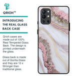 Pink & Gold Gllitter Marble Glass Case for OnePlus 9R