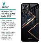 Sleek Golden & Navy Glass Case for OnePlus 9R