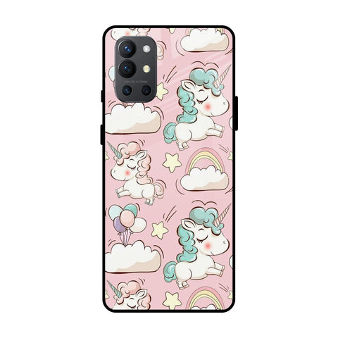 Balloon Unicorn OnePlus 9R Glass Cases & Covers Online