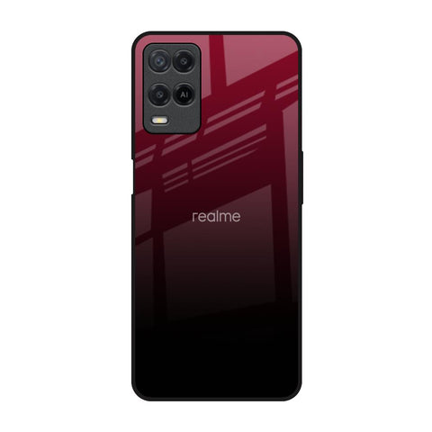 Wine Red Realme 8 Glass Back Cover Online