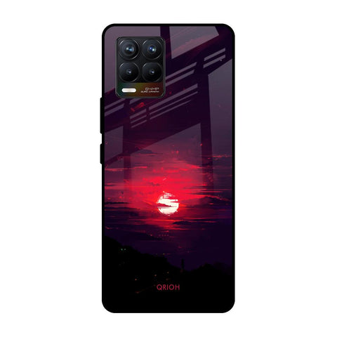 Morning Red Sky Realme 8 Glass Cases & Covers Online