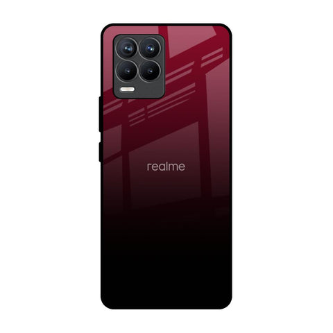 Wine Red Realme 8 Pro Glass Back Cover Online