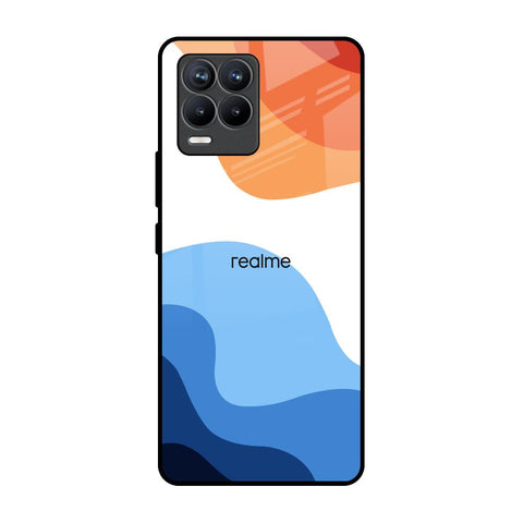 Wavy Color Pattern Realme 8 Pro Glass Back Cover Online