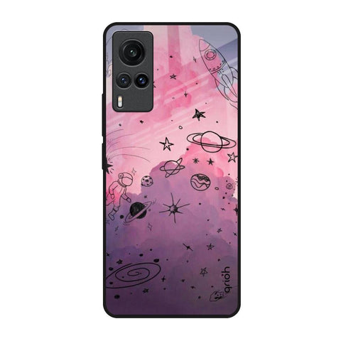 Space Doodles Vivo X60 Glass Back Cover Online