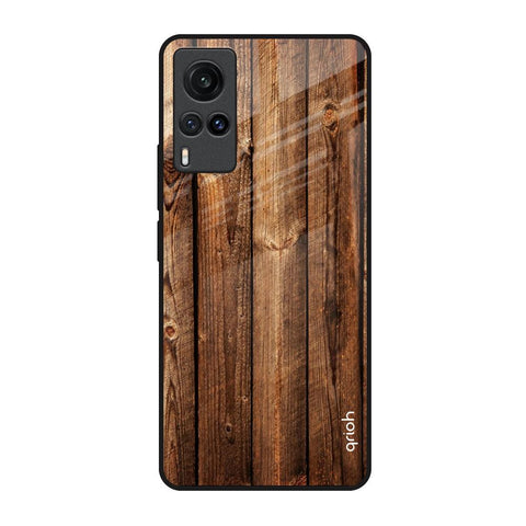 Timber Printed Vivo X60 Glass Back Cover Online