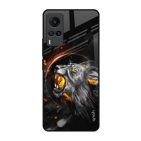 Aggressive Lion Vivo X60 Glass Back Cover Online