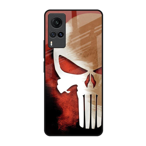 Red Skull Vivo X60 Glass Back Cover Online