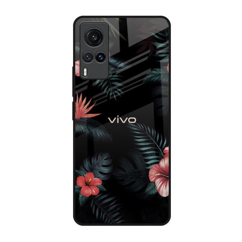 Tropical Art Flower Vivo X60 Glass Back Cover Online