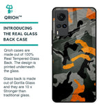 Camouflage Orange Glass Case For Vivo X60