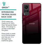 Wine Red Glass Case For Vivo X60