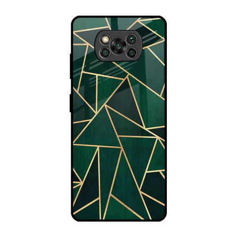 Abstract Green Poco X3 Pro Glass Back Cover Online