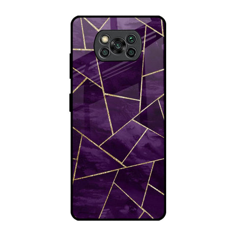Geometric Purple Poco X3 Pro Glass Back Cover Online