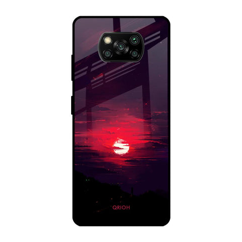 Morning Red Sky Poco X3 Pro Glass Cases & Covers Online