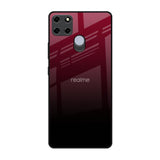 Wine Red Realme C25 Glass Back Cover Online