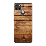 Wooden Planks Realme C25 Glass Back Cover Online