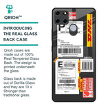 Cool Barcode Label Glass Case For Realme C25